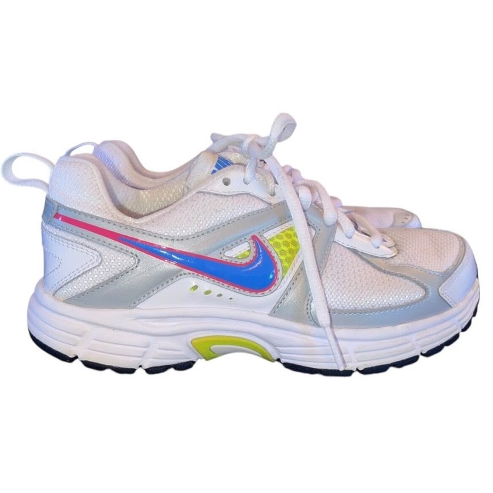 Nike White and Blue Sneakers with Modern Athletic Design